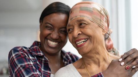 A woman is celebrating with her daughter after having a successful gynecologic surgery.