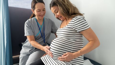 Midwife is providing OB/GYB services to a pregnant woman.